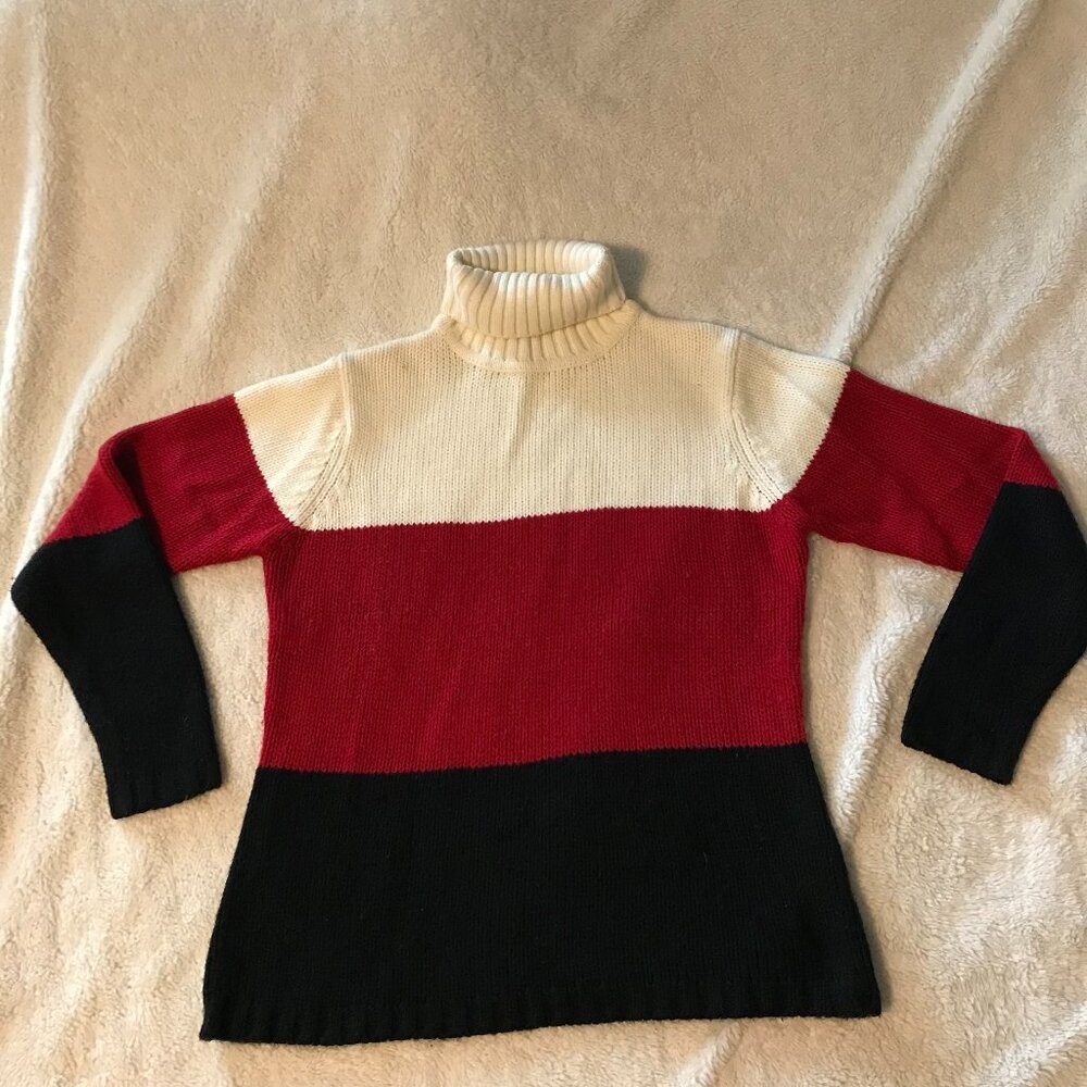 Vintage 90s Sag Harbor Turtleneck Sweater Size Medium? _ swtr025